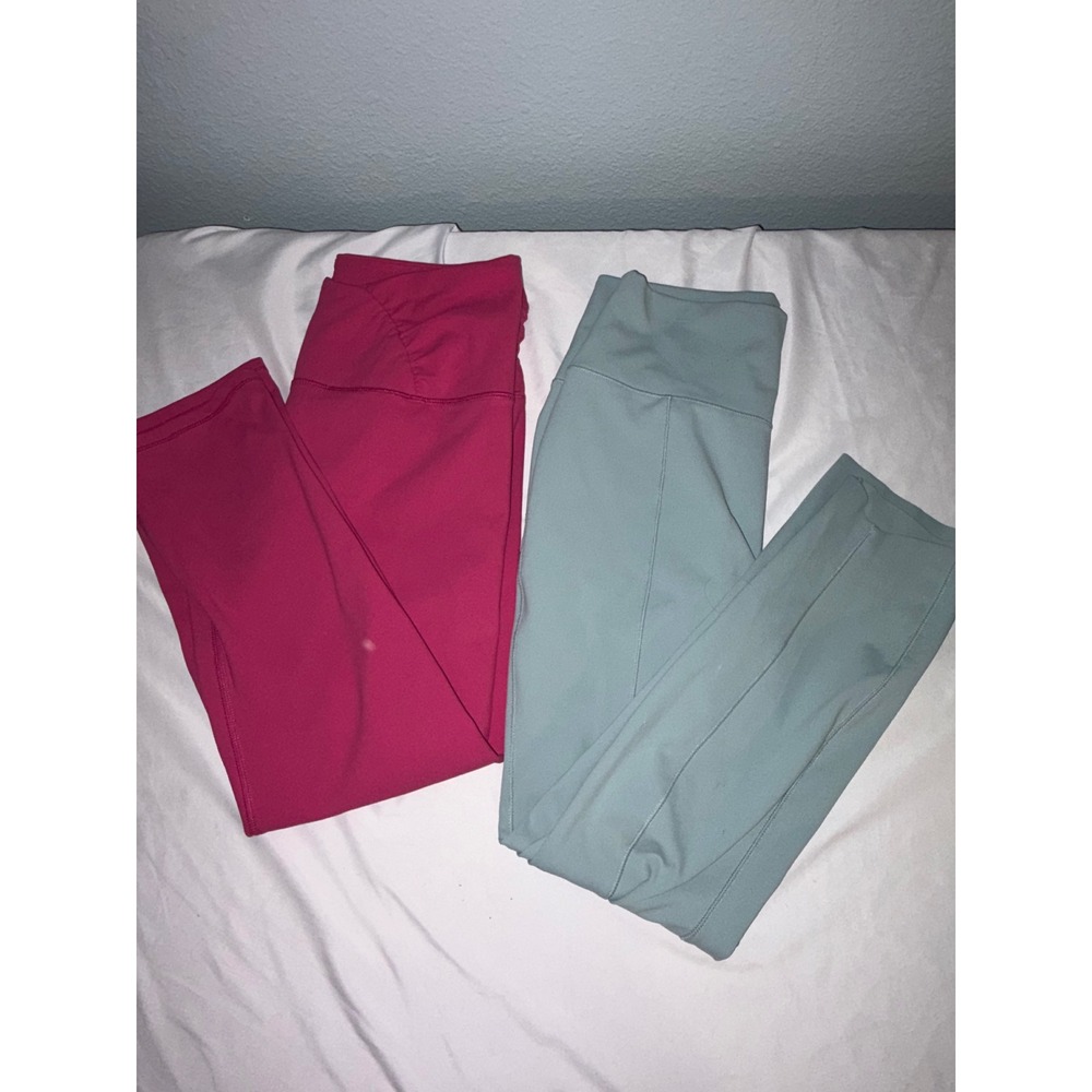 RBX Active Leggings Bundle Lot 2 Pink Crossover & Sage Green High Waist Medium